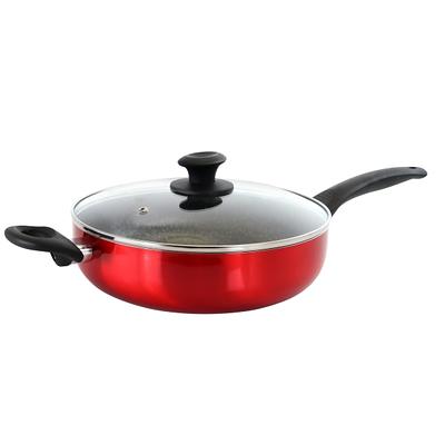 Oster 8 Aluminum Non Stick Frying Pan with Bakelite Handle - Red