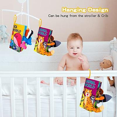  beiens Baby Books Toys, Touch and Feel Crinkle Cloth Book for  Infant Baby 0-3-6-12-18 Months, Early Development Interactive Stroller Soft  Toys, Shower Gifts Christmas Stocking Stuffers for Boys Girls : Toys