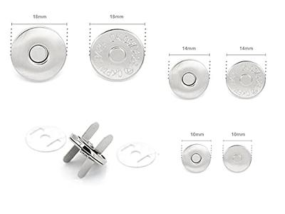 DIY Crafts Pack 2 Pcs, Chrome Silver, Magnetic Snap Fasteners Clasps  Buttons Handbag Purse Wallet Craft Bags Parts Accessories Pick Colo (Pack 2  Pcs, Chrome Silver) : Amazon.in: Home & Kitchen