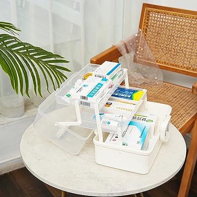 3 Layer First Aid Kit Storage Box Plastic Drug Multi-Functional Medicine  Drug Organizer Portable Family Emergency Kit Cabinet