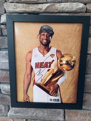 Dwyane Wade Autographed and Framed Miami Heat Jersey