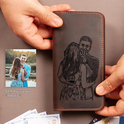 Man Wallet Christmas Gift Mens Leather Wallet Personalized 