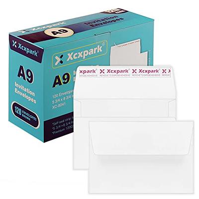 50 Packs 5x7 Envelopes, White A7 Envelopes, 5x7 Envelopes for