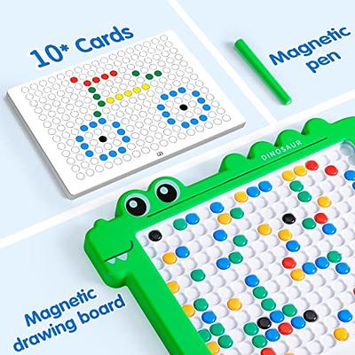 Magnetic Doodle Board, Large Drawing Board with Magnetic Pen & Beads for  Toddlers, Magnetic Toy for Kids, Magnetic Dot Art Montessori Preschool  Educational Toys, Travel Toys for Children(10.8x 10.8) - Yahoo Shopping