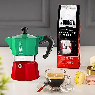 Bialetti - Moka Express Italia Collection: Iconic Stovetop Espresso Maker,  Makes Real Italian Coffee, Moka Pot 3 Cups (4.3 Oz - 130 Ml), Aluminium,  Colored in Red Green Silver - Yahoo Shopping