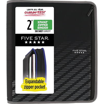 Five Star? Zipper Three-Hole Punched Pencil Pouch, Assorted Colors