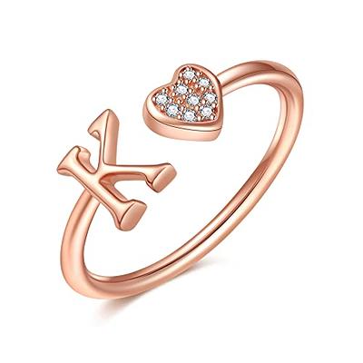 K Rings for Women Girls Couple girlfriend Wife lovers Valentine Gift CZ AD  American diamond Adjustable