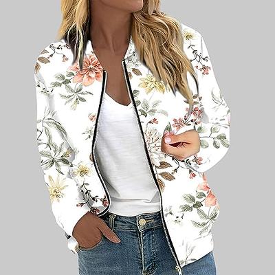 2023 Summer Women Fashion Front Zipper Sequin Bomber Jacket Coat Chic  Female Casual Vintage O-Neck With Pockets Loose Chic Tops