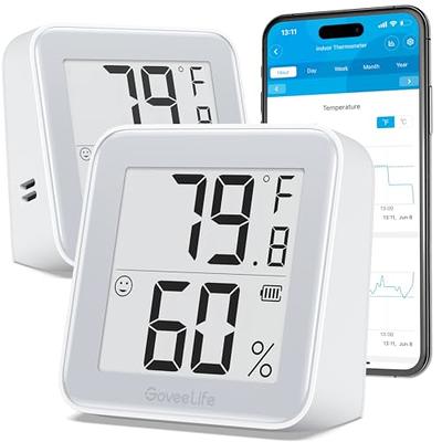  Govee WiFi Thermometer Hygrometer H5179, Smart Humidity  Temperature Sensor with App Notification Alert, 2 Years Free Data Storage  Export, Remote Monitor for Room Greenhouse Incubator Wine Cellar : Patio,  Lawn 