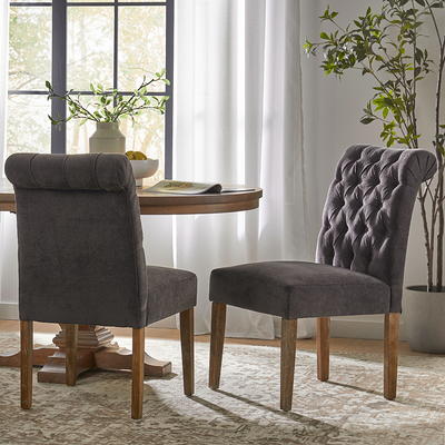 Noble House Joni French Wood Upholstered Dining Armchair, Set of 2