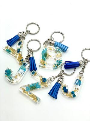 Resin Key Chain Resin Letter Keychain alphabet Keychain key Chain Initial  Custom Letter Keyring 