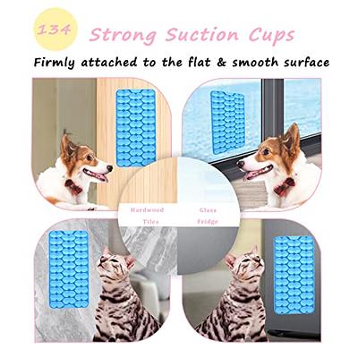 2 Pack Licking Mat for Dogs and Cats, Slow Feeder Silicone Frozen Treat  Lick Pads with Suction Cups for Butter Food Yogurt Peanut - Small Sized