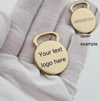 Metal Label Long Brand Custom Logo Tag Bag Luggage 