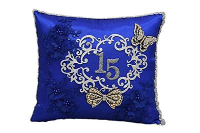 Royal blue quinceanera pillows set / quinceanera-decor