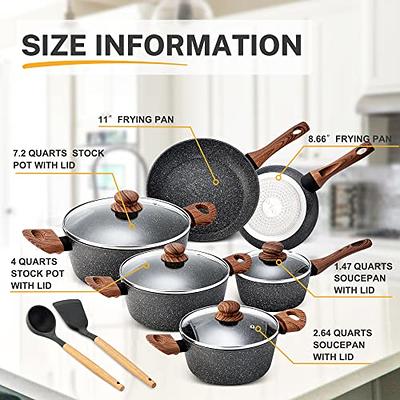 Prikoi Induction Cookware Set, Non Stick Granite Pots and Pans Set for Stove,  12 Pieces,Dishwasher Safe - Yahoo Shopping