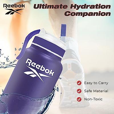 Reebok Stainless Steel Water Bottle with Straw & Lifestyle Design - Insulated Water Bottles 40 oz - Double Wall Vacuum Insulated Sports Water Bottle