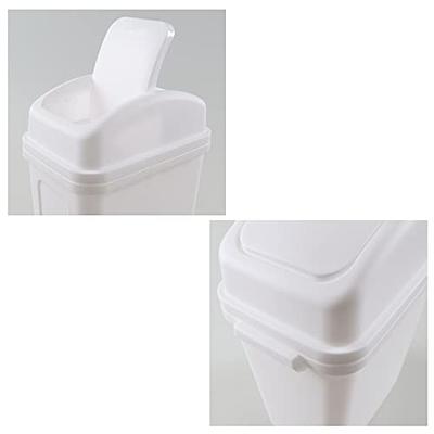 Mainstays 13 Gallon Trash Can, Plastic Swing Top Kitchen Trash Can, White 