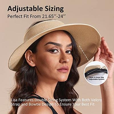 Joywant Sun Visor Hats for Womens, Straw Beach UPF50+ Summer Visors Hat  with Ribbon Beige - Yahoo Shopping
