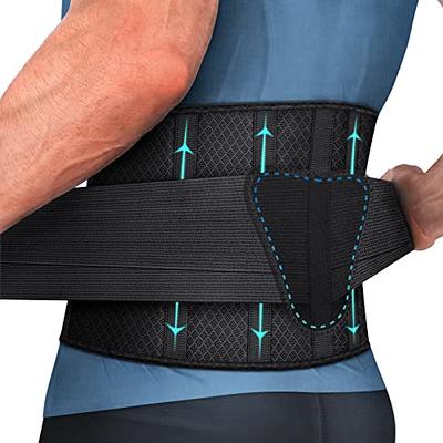 FREETOO Air Mesh Back Brace for Men Women Lower Back Pain Relief with 7  Stays, Anti-skid, Adjustable Lumbar Support Belt for Work for Sciatica  Scoliosis (M(waist:36''-44''), Black) : Health & Household 