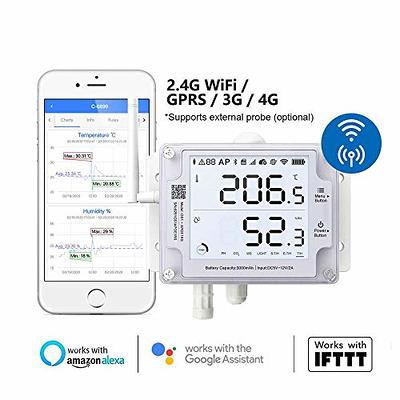 Ubibot GS1-AETH1RS Ethernet Thermometer Hygrometer, WiFi Temperature  Humidity Sensor, Digital Temperature Data Logger, Free App Email  Alert(2.4GHz