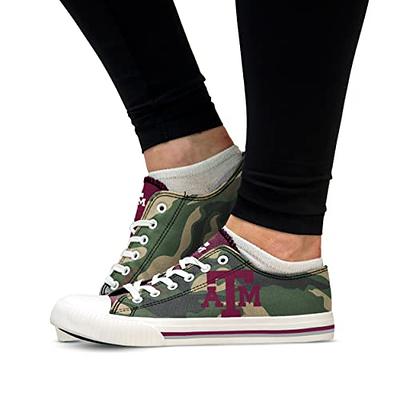 FOCO Women's NFL Camo Low Top Canvas Sneakers Shoes