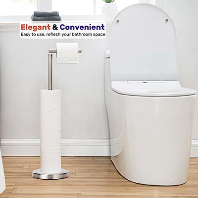 Toilet Paper Holder Stand Silver Bathroom Toilet Paper Roll Holder  Freestanding Toilet Paper Holder with Reserve Toilet Tissue Storage Shelf,  Holds Up to 4 Rolls of Paper - Yahoo Shopping