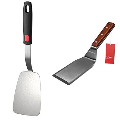 Zulay Kitchen Slotted Turner Metal Spatula (14.8 inch) - Silver