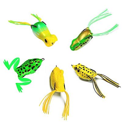 Topwater Frog Fishing Lure Bass Floating with Weedless Hooks Double  Propellers Soft Silicone Bass Bait Realistic Fishing Lures Kit Set Trout  Pike Freshwater Saltwater (5 pcs) - Yahoo Shopping