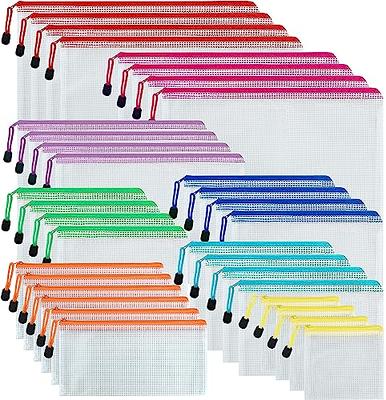 Vuzvuv 34pcs Mesh Zipper Pouch Set ，8 Sizes Plastic Document