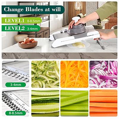 Mandoline Slicer for Kitchen Adjustable Stainless Steel Vegetable Cutter  Peeler