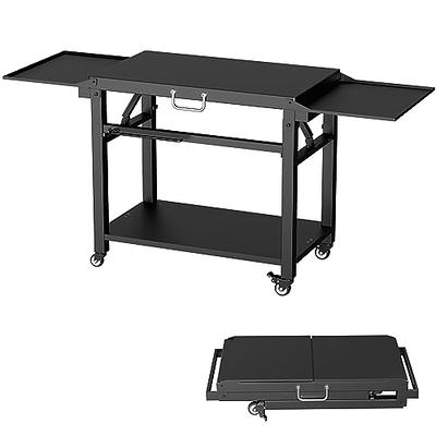 New Pizza Oven Table Grill Cart, Large Grill Table for Ninja Grill Stand  Blackstone Griddle Stand