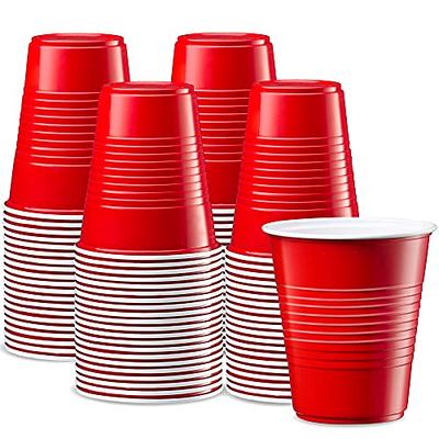 Hefty Easy Grip Disposable Plastic Party Cups, 9 oz, Red