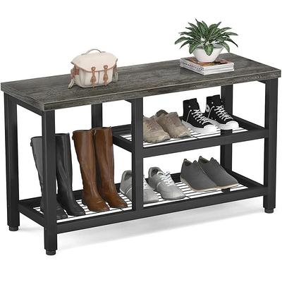 Simplify 59.5 Black 10 Tier Shoe Rack