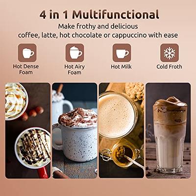 Electric Milk Frother 4 in 1 Milk Steamer 350ml Automatic Warm Cold Foam  Maker Foamy Hot Chocolate Handheld Milk Frother Coffee