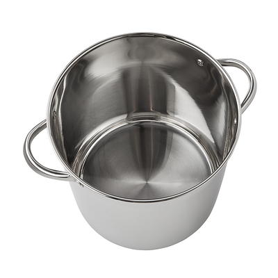 Mainstays 8 Quart Stock Pot with Lid, Stainless Steel