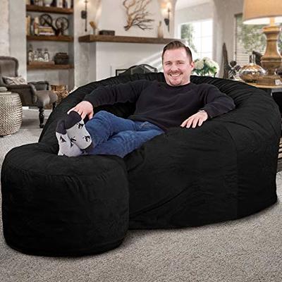 ULTIMATE SACK 5000 Bean Bag Chair w Foot Stool in Multiple Sizes