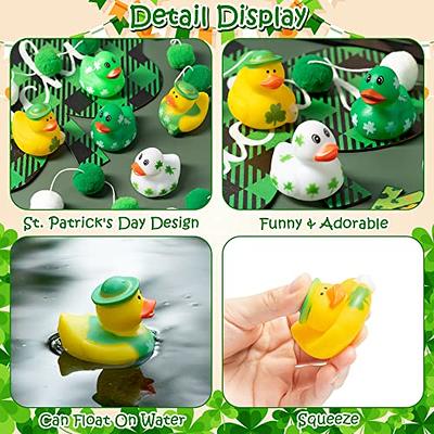 24 PC St. Patrick's Day Mini Shamrock Rubber Ducks
