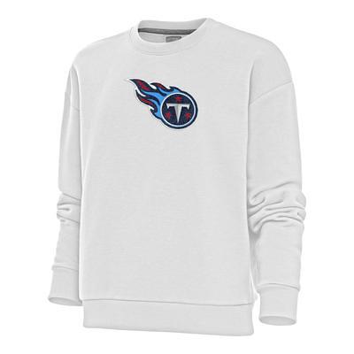 Antigua Tennessee Titans Women's Heather Gray Victory Chenille Pullover  Sweatshirt