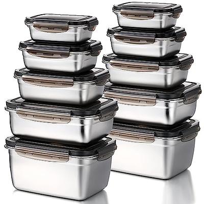 PAMI Deli Plastic Containers With Lids [48-Pack, 8oz] - Small Food