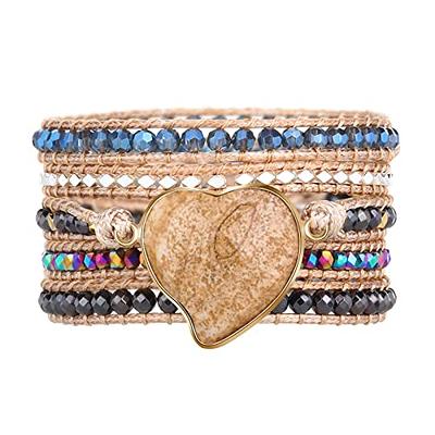 Top Quality Opal Stone Leather Wrap Boho Bracelets For Women 3 Rows,  Perfect For Boho Style Dropship 230620 From Men03, $11.08 | DHgate.Com