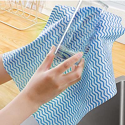 Peachicha Disposable Cleaning Cloth Washing Cloth for Kitchen, Multi-use  Dish Towels, Disposable Dish Cloths, Cleaning Rags,50 Count, Blue - Yahoo  Shopping