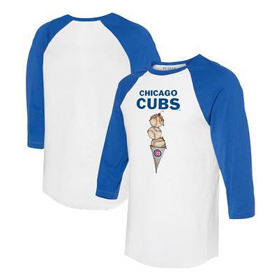 Kansas City Royals Tiny Turnip Unisex Triple Scoop 3/4-Sleeve Raglan T-Shirt  - White/Royal