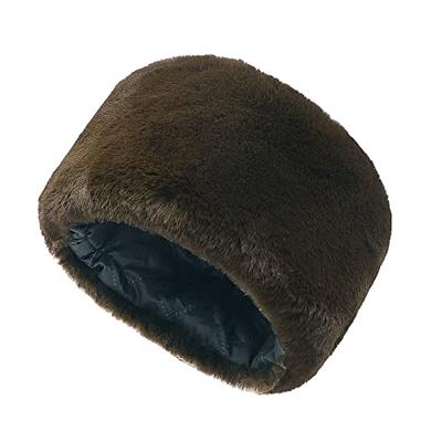 Dikoaina Faux Fur Cossack Russian Style Hat for Ladies Winter Hats for  Women Beige at  Women's Clothing store