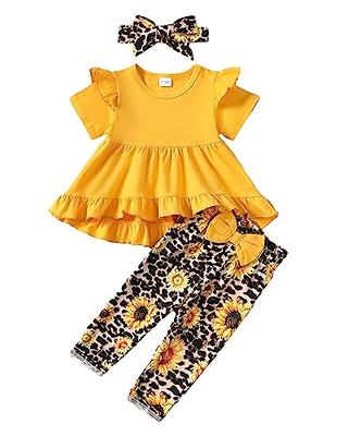 0-24M Flower Newborn Infant Baby Girl Clothes Set Long Sleeve Sweatshirts  Tops Pants Outfits (Yellow, 6-12 Months) price in Saudi Arabia | Amazon  Saudi Arabia | kanbkam