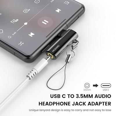 KOOPAO USB C to 3.5mm Aux Audio Headphone Splitter, Type C to Dual 3.5mm  Aux Headphone Jack Adapter, Hi-Res 2 Way Audio Y Cable Cord for Samsung