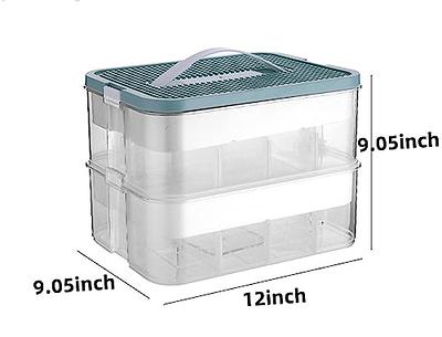 Homz 41Qt Clear Plastic Holiday Storage Container w/Red Snap Lock