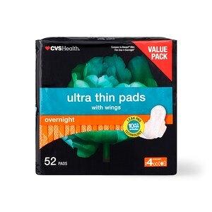 Ultra-Thin Pads with Wings - Overnight Absorbency