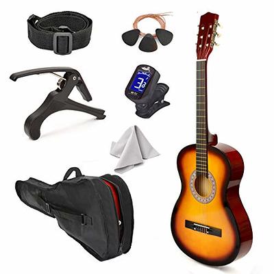 30 Left Handed Wood Guitar with Case and Accessories for Kids