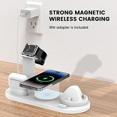 4IN1 Magnetic Wireless Charger Stand Dock For Apple Watch Air Pods iPhone  15 Pro