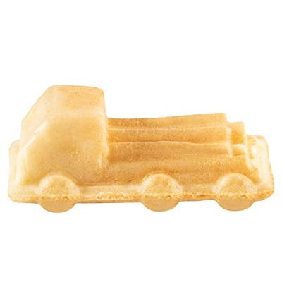 Waffle Wow! Construction Trucks Mini Waffle Maker - Make 7 Different Vehicle Shaped Pancakes Featuring A Bulldozer Forklift & More- Elect